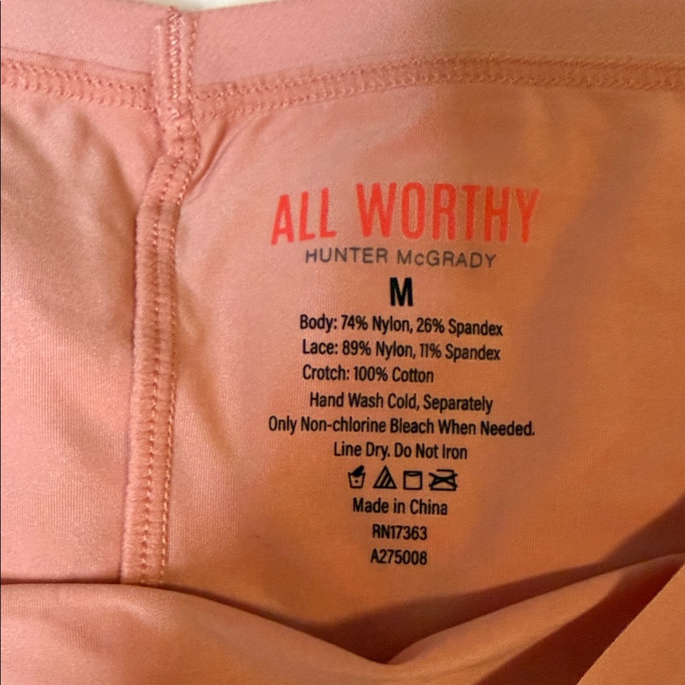NWT ALL WORTHY BY HUNTER MCGRADY Elegant Lace Trimmed Women's Panties - Picture 2 of 11
